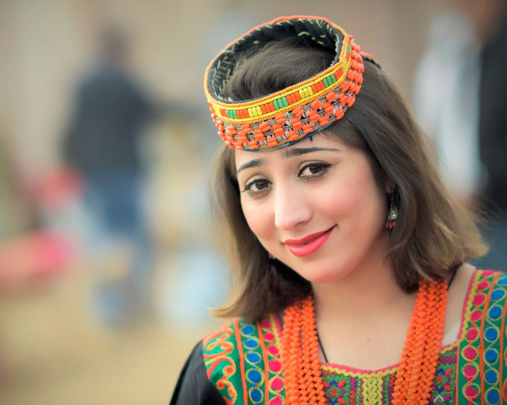 Beautiful Kalashi Girl in a Festival