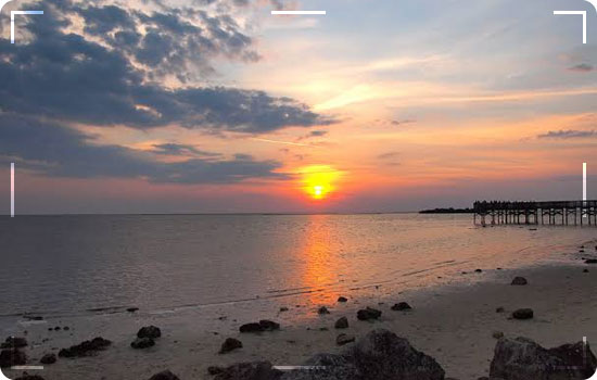 Catch the sunset on the beach