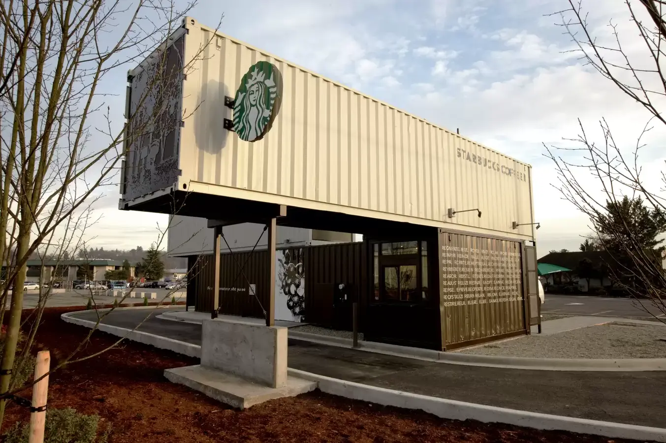 Weirdest Starbucks Stores In The World: In a Shipping Container