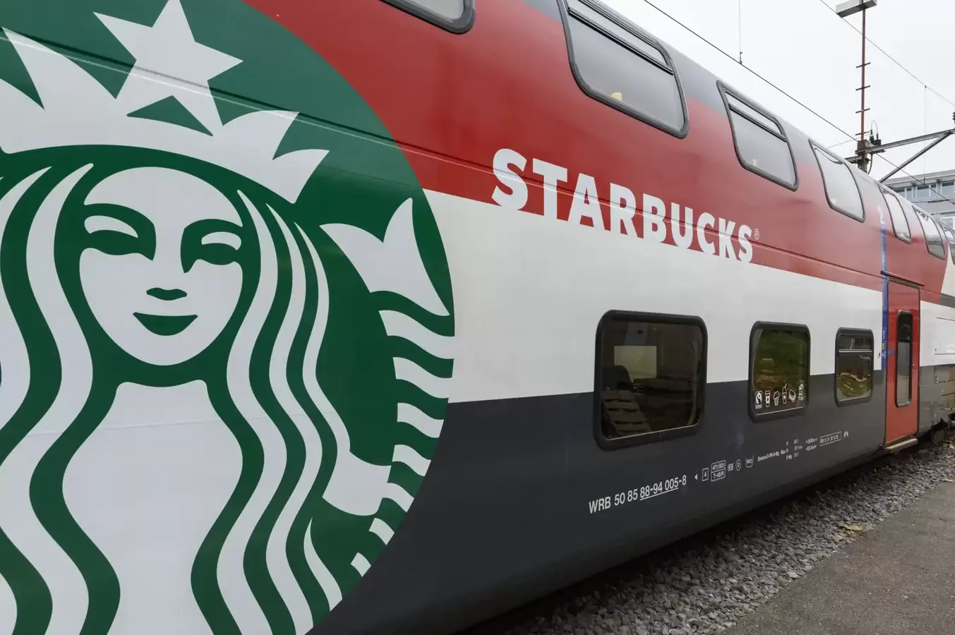 Weirdest Starbucks Stores In The World:On a train in Switzerland