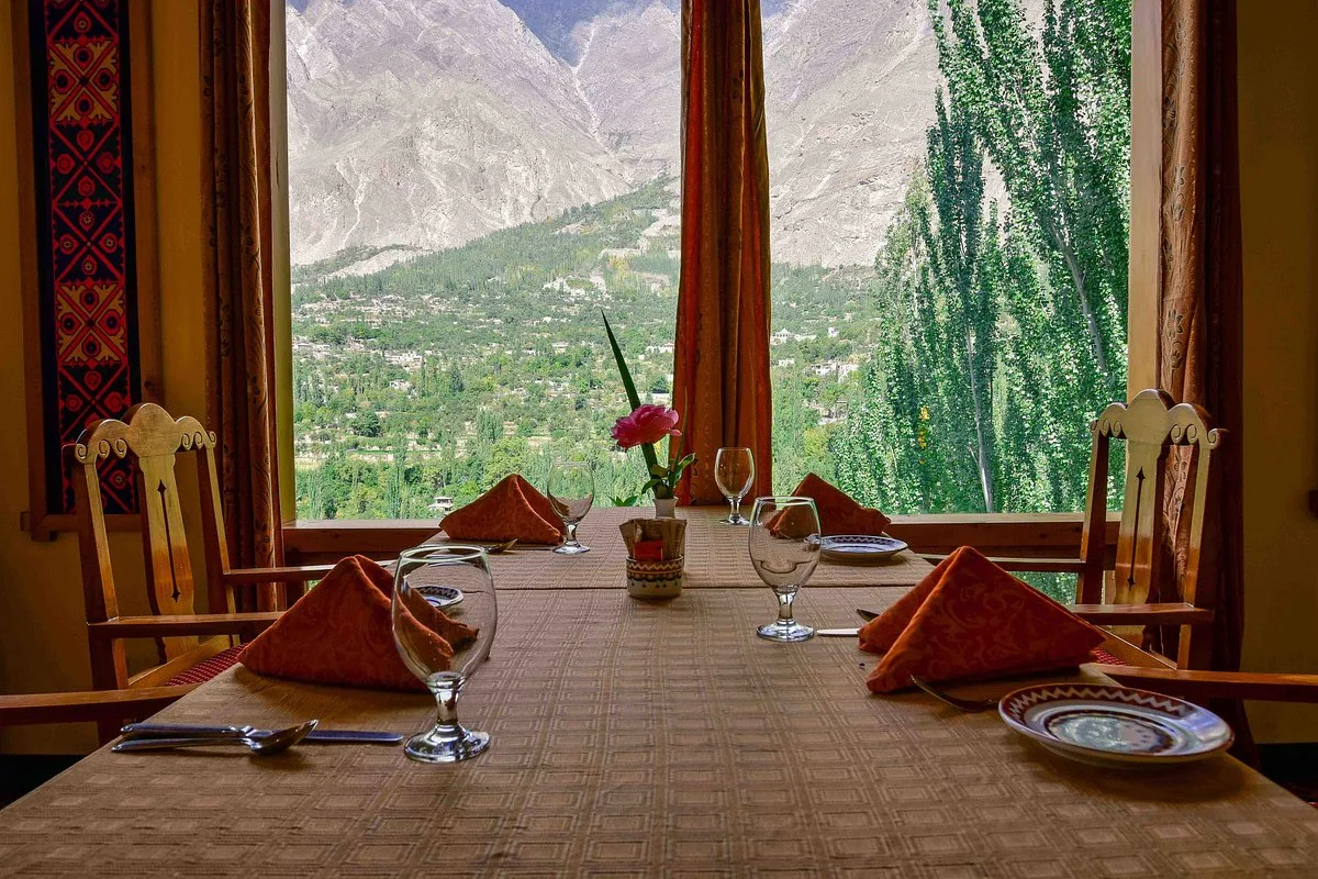hunza serena inn dining area view jpeg