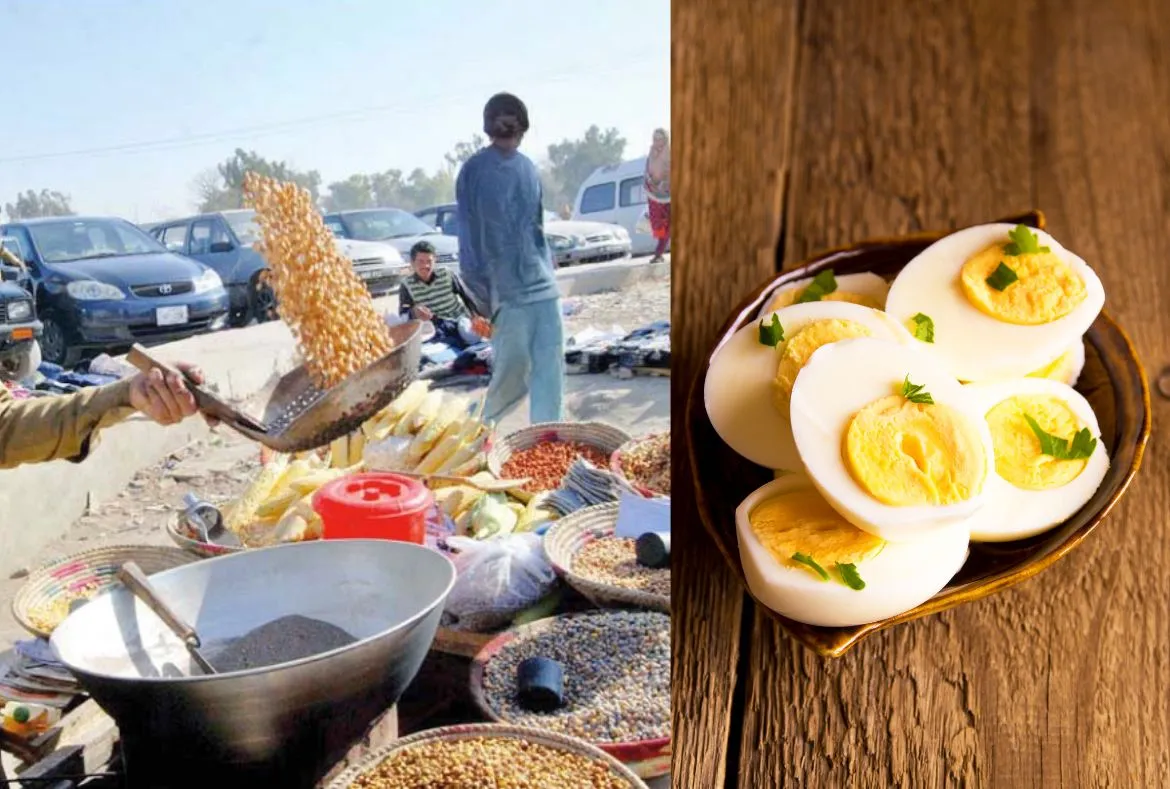 Best Snacks For Road Trip in Pakistan - Pakistan Tour and Travel Rosted Corn/ boiled eggs