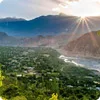 Scenic view of Booni valley in Chitral