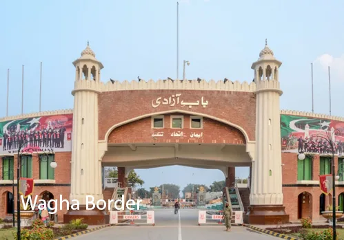 Wagah Border Ceremony: Pakistan Punjab Rangers performing the daily evening flag lowering parade on our guided Lahore city tours