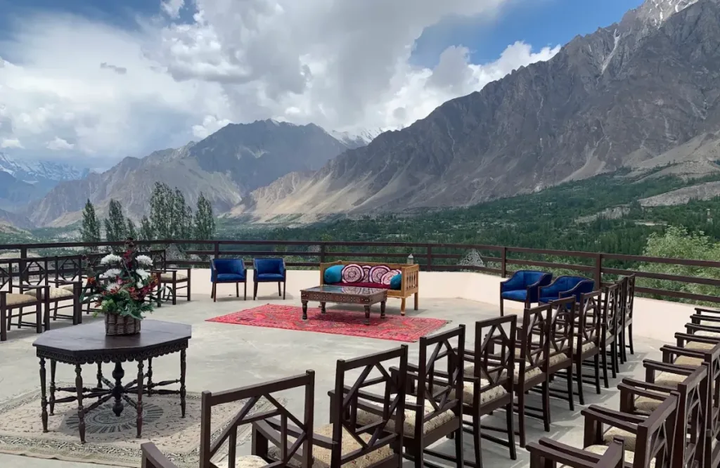 Hunza Darbar Hotel 3 beautiful view from sitting area at Darbar Hotel