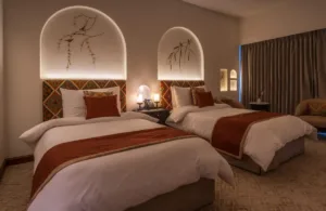 Twin bed in standard room, best for family groups enjoy the lavish service in Sost Serena Hotel