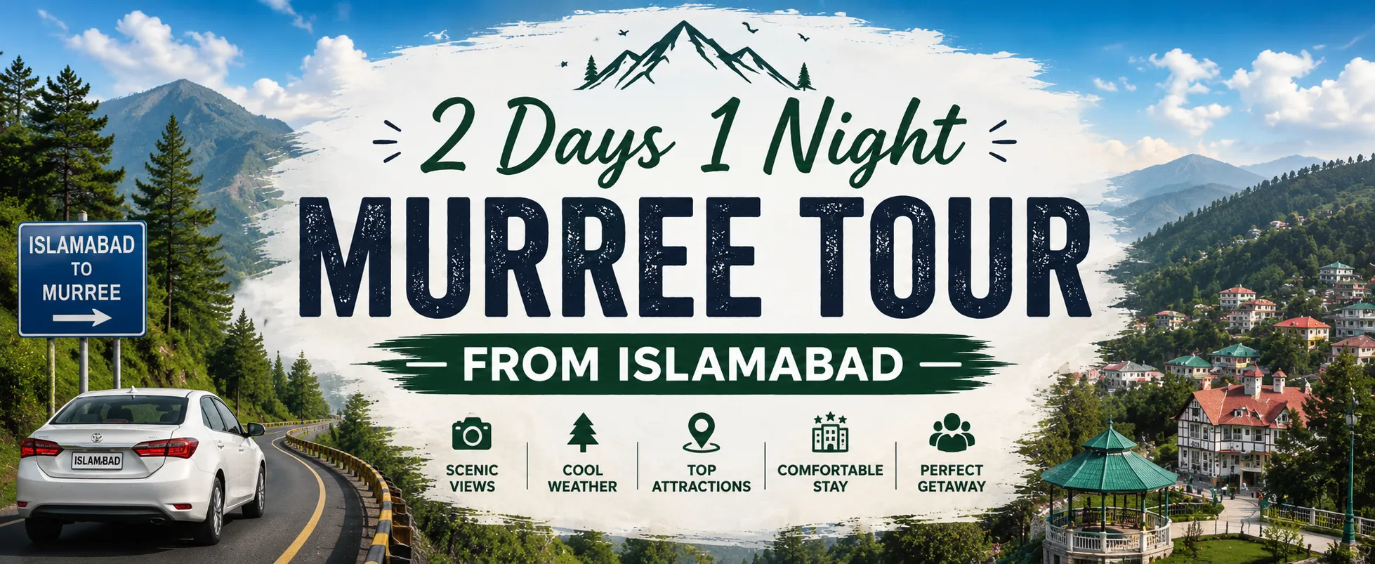 murree tour from islamabad Book 2 Days 1 Night Murree Tour from Islamabad at amazing price with premium service from Islamabad