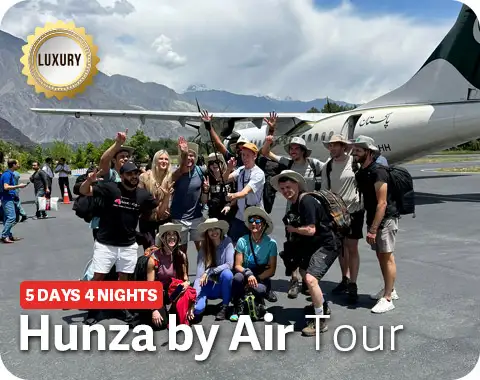 5-Day luxury Hunza honeymoon tour package by air featuring 5-star resort stay