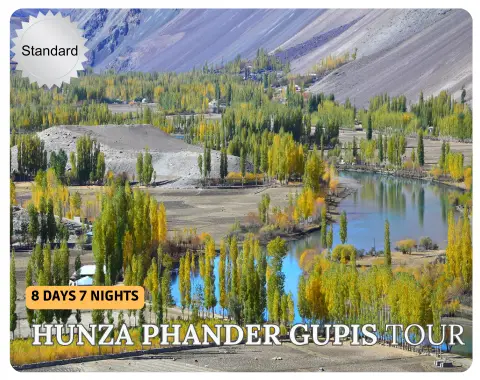 8-day Phander Lake Gupis Valley and Hunza expedition road tour package
