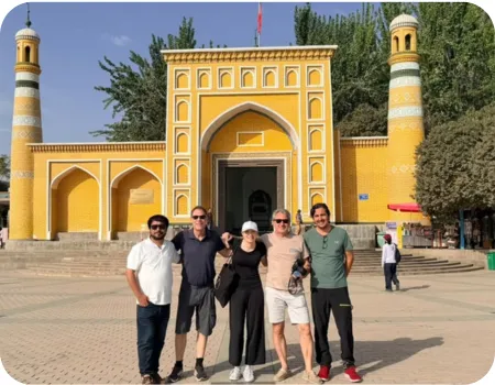 Famous ID Kha Mosque in Kashgar china we cover this place in our china pak tour
