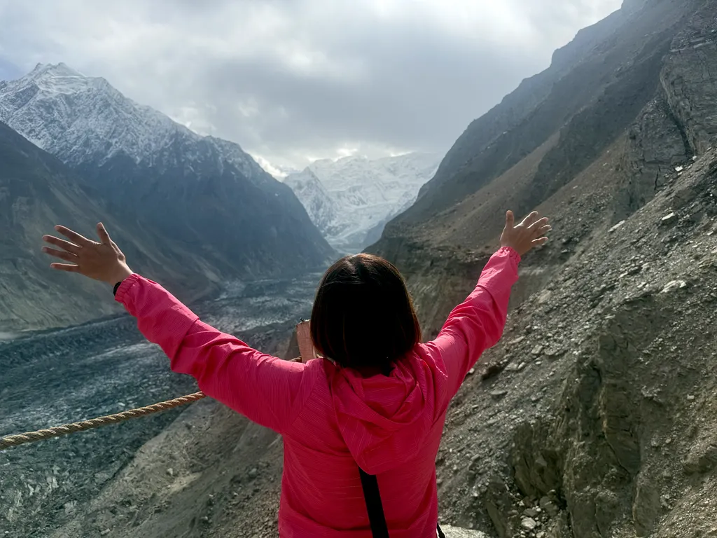 Hoper Glacier in Nagar Valley near Hunza