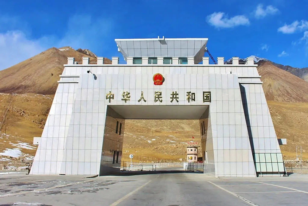 Khunjerab Pass border gate on the Pakistan-China border