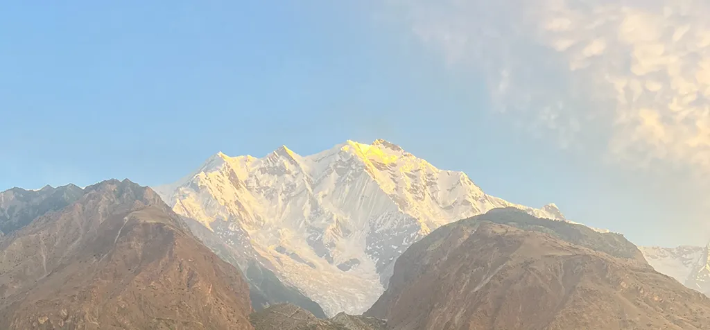 Rakaposhi peak view from Ghulmet viewpoint in Nagar Valley