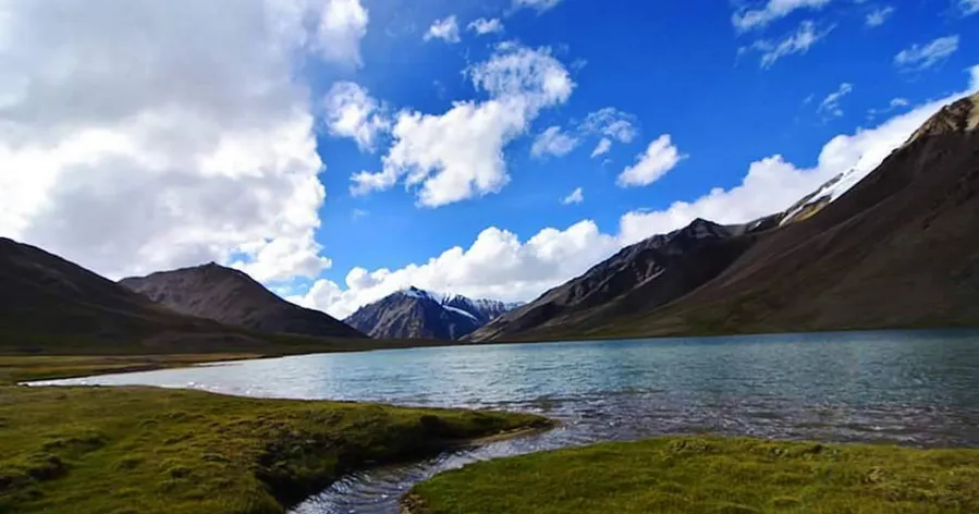 High altitude village of Shimshal framed by rugged mountains