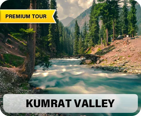 Kumrat Valley Tour Packages 2026 Dense pine forests and Panjkora river in Kumrat Valley Khyber Pakhtunkhwa